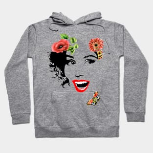 Floral face Hoodie